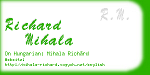 richard mihala business card